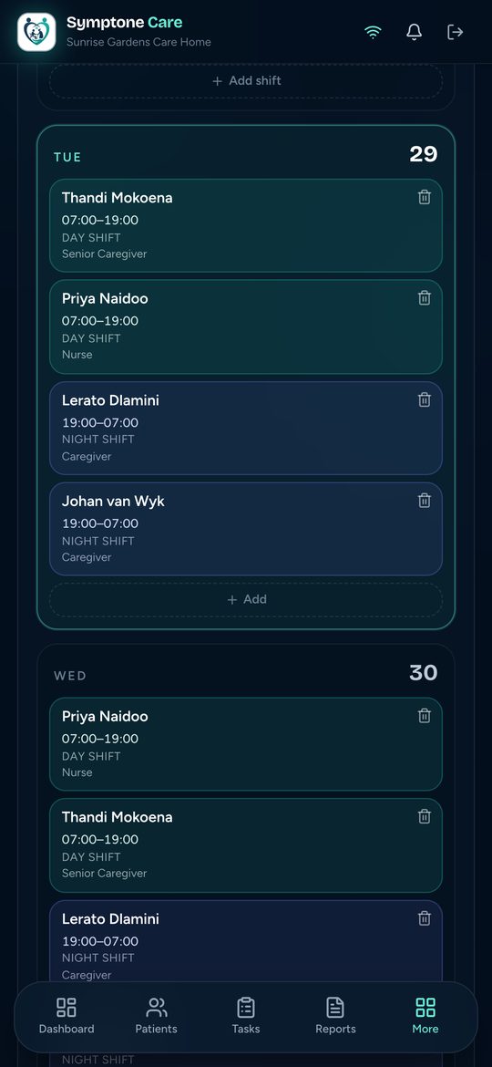 Shifts planned in seconds